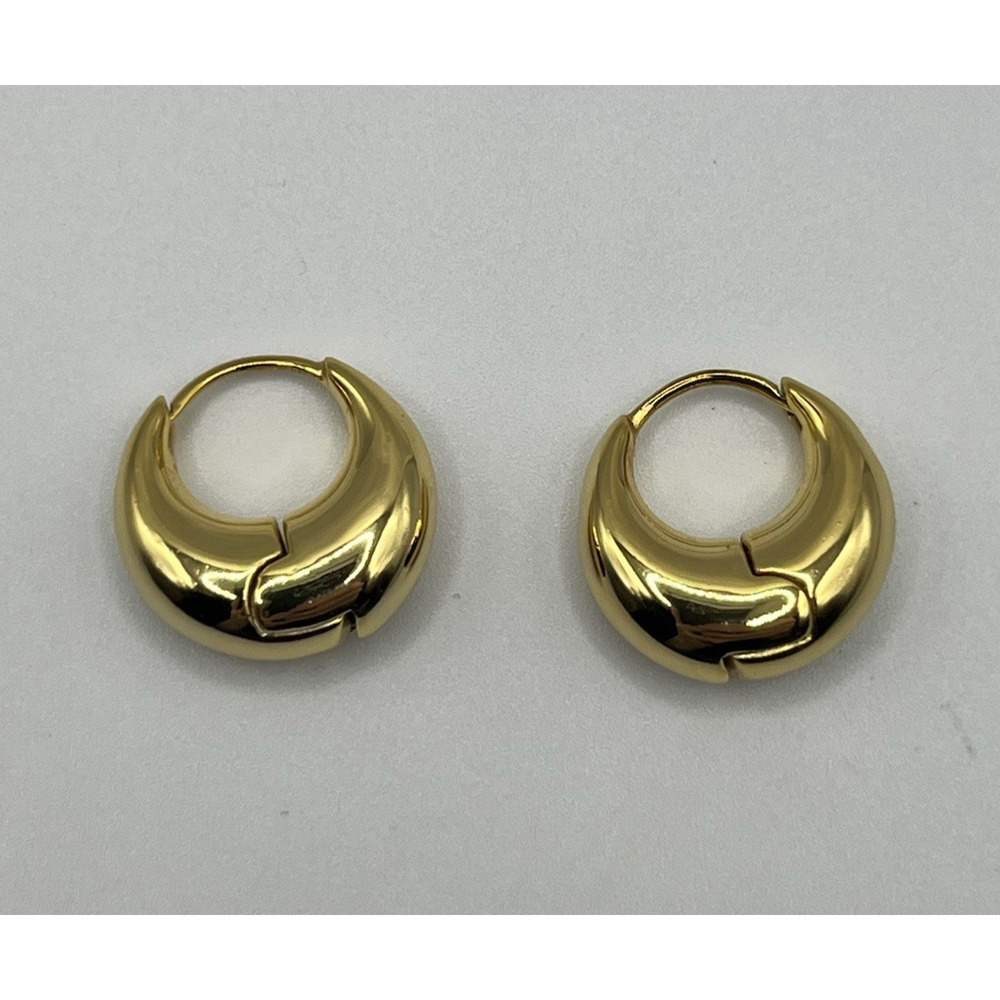 Madewell Chunky Gold Crescent Hoop Earrings